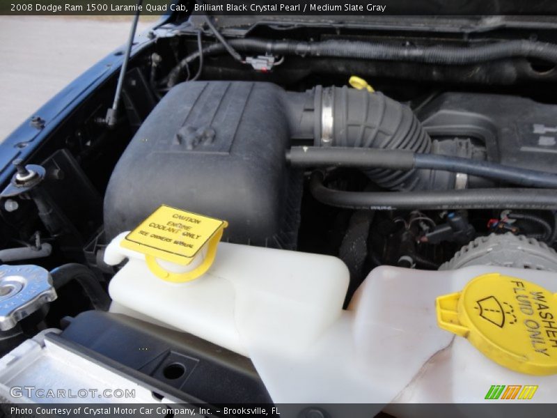 Brilliant Black Crystal Pearl / Medium Slate Gray 2008 Dodge Ram 1500 Laramie Quad Cab