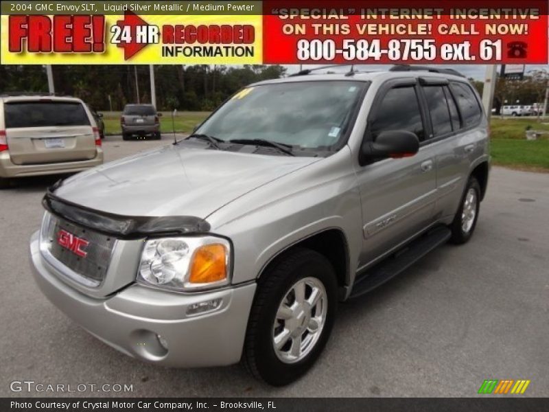 Liquid Silver Metallic / Medium Pewter 2004 GMC Envoy SLT