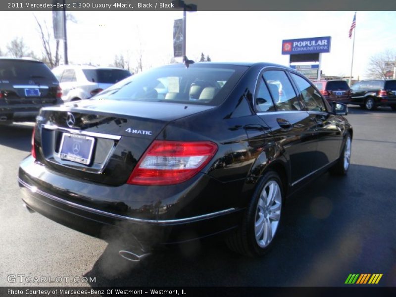 Black / Black 2011 Mercedes-Benz C 300 Luxury 4Matic