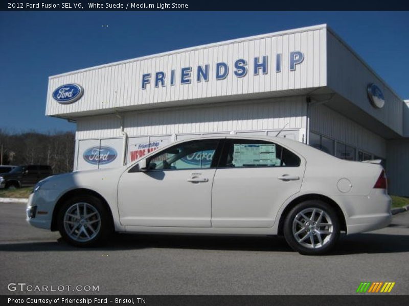 White Suede / Medium Light Stone 2012 Ford Fusion SEL V6
