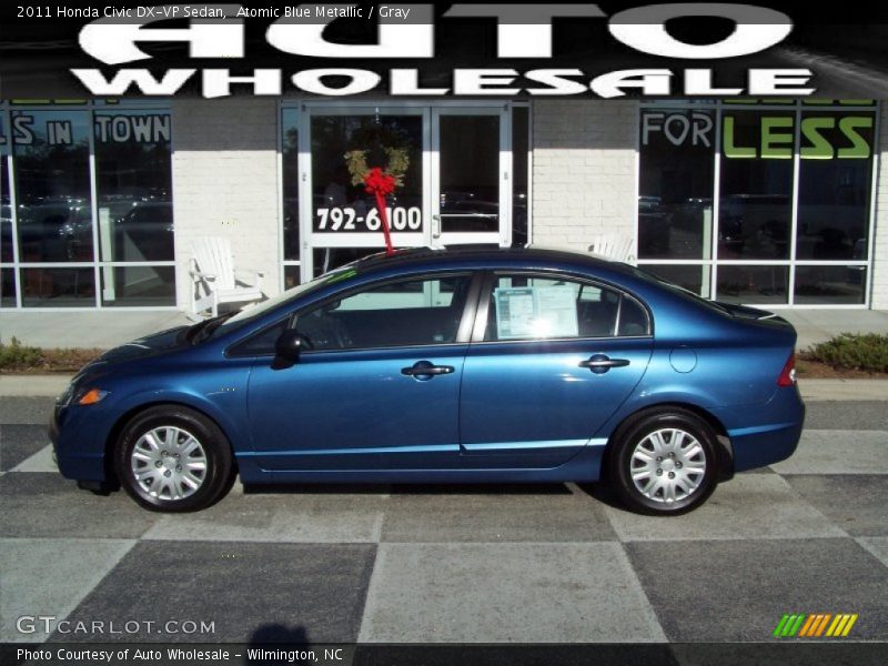 Atomic Blue Metallic / Gray 2011 Honda Civic DX-VP Sedan