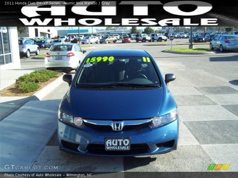 Atomic Blue Metallic / Gray 2011 Honda Civic DX-VP Sedan