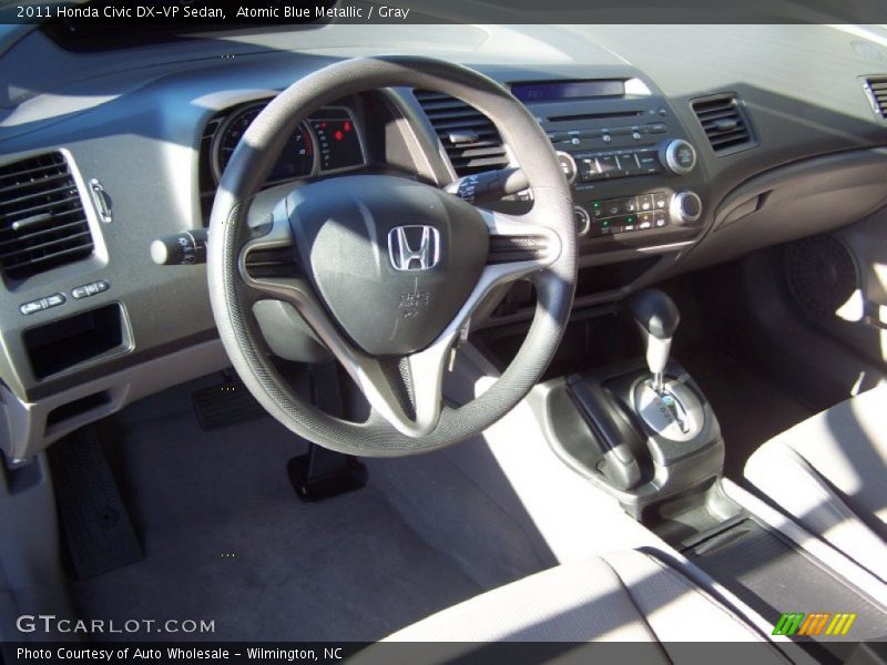 Atomic Blue Metallic / Gray 2011 Honda Civic DX-VP Sedan