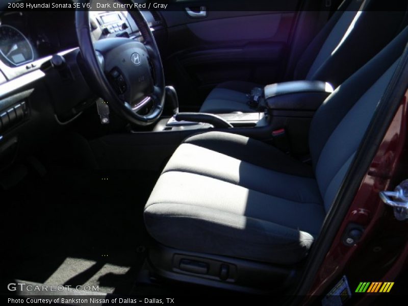 Dark Cherry Red / Gray 2008 Hyundai Sonata SE V6