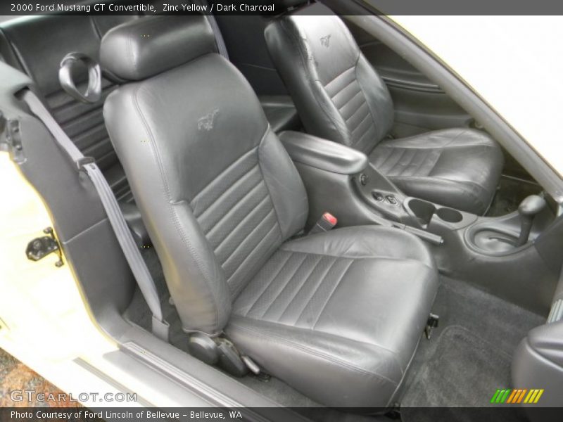 Zinc Yellow / Dark Charcoal 2000 Ford Mustang GT Convertible
