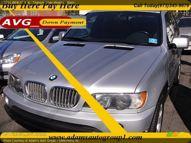 Titanium Silver Metallic / Black 2001 BMW X5 4.4i