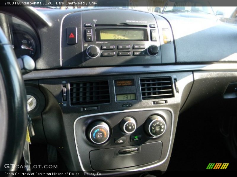 Dark Cherry Red / Gray 2008 Hyundai Sonata SE V6