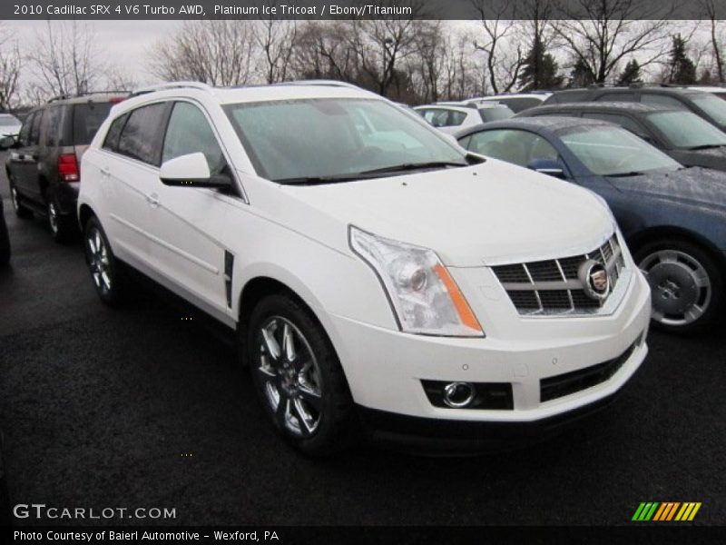 Platinum Ice Tricoat / Ebony/Titanium 2010 Cadillac SRX 4 V6 Turbo AWD