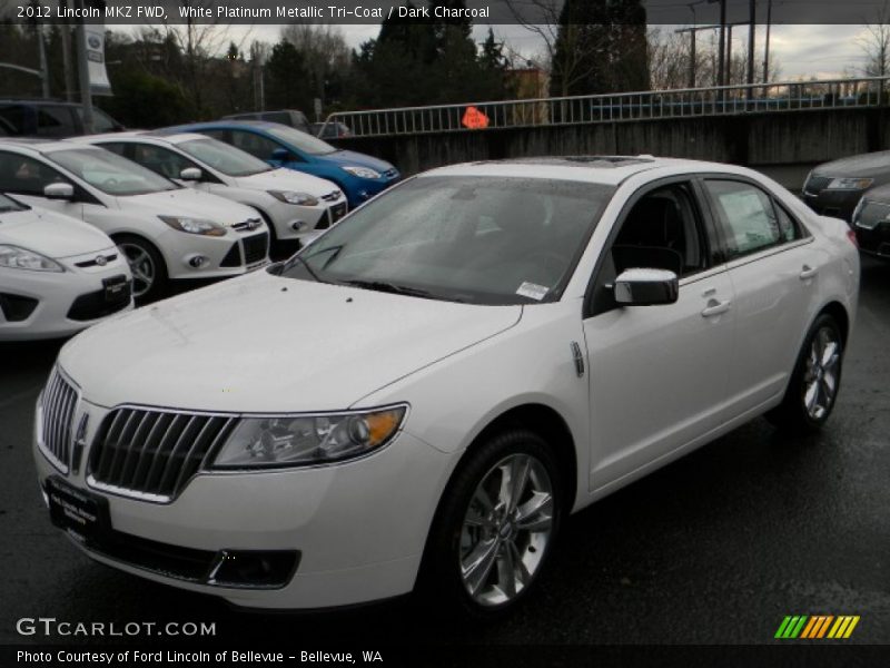 White Platinum Metallic Tri-Coat / Dark Charcoal 2012 Lincoln MKZ FWD