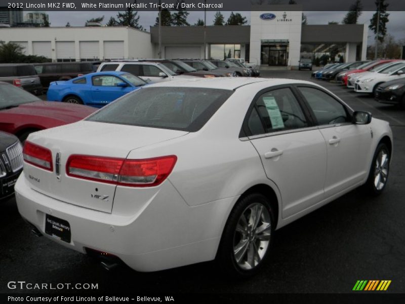 White Platinum Metallic Tri-Coat / Dark Charcoal 2012 Lincoln MKZ FWD