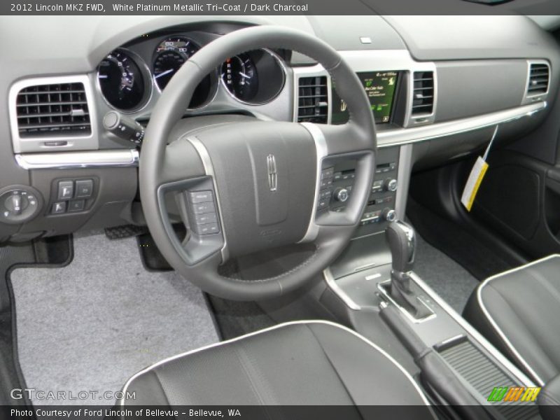 White Platinum Metallic Tri-Coat / Dark Charcoal 2012 Lincoln MKZ FWD