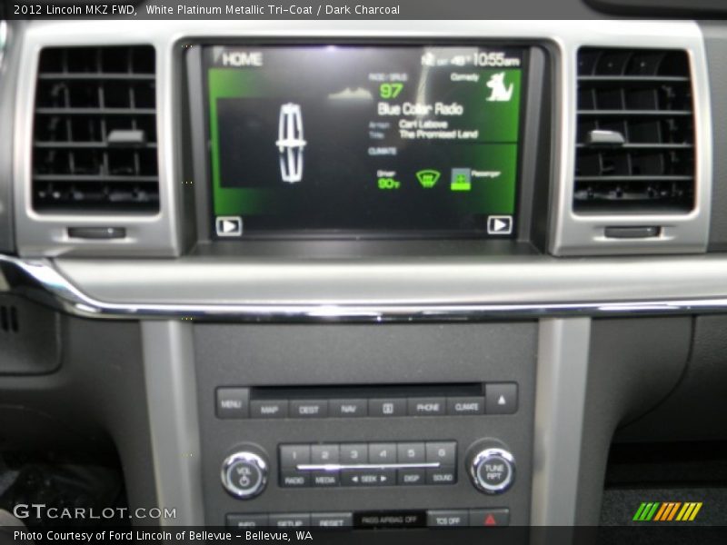 White Platinum Metallic Tri-Coat / Dark Charcoal 2012 Lincoln MKZ FWD