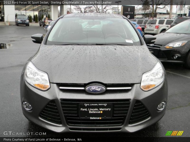 Sterling Grey Metallic / Tuscany Red Leather 2012 Ford Focus SE Sport Sedan