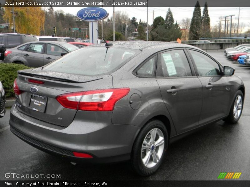 Sterling Grey Metallic / Tuscany Red Leather 2012 Ford Focus SE Sport Sedan