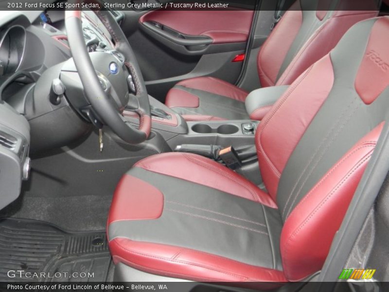  2012 Focus SE Sport Sedan Tuscany Red Leather Interior