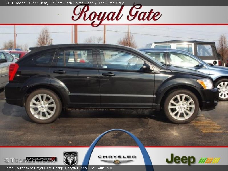 Brilliant Black Crystal Pearl / Dark Slate Gray 2011 Dodge Caliber Heat