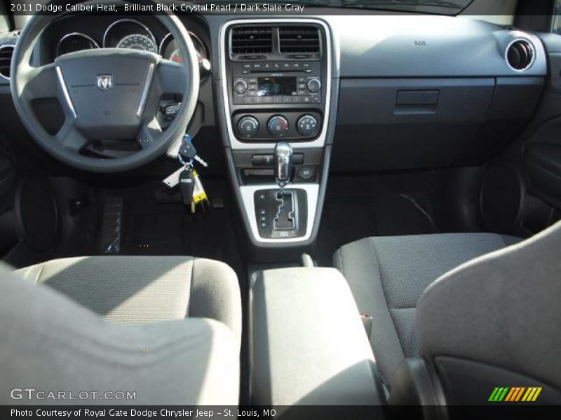 Brilliant Black Crystal Pearl / Dark Slate Gray 2011 Dodge Caliber Heat