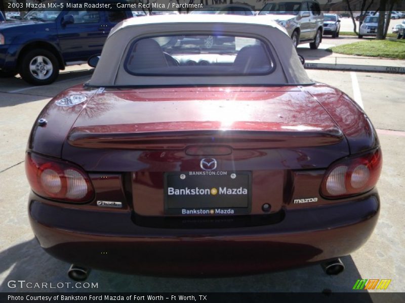 Garnet Red Mica / Parchment 2003 Mazda MX-5 Miata Roadster