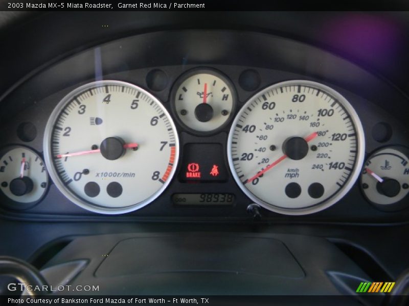 Garnet Red Mica / Parchment 2003 Mazda MX-5 Miata Roadster