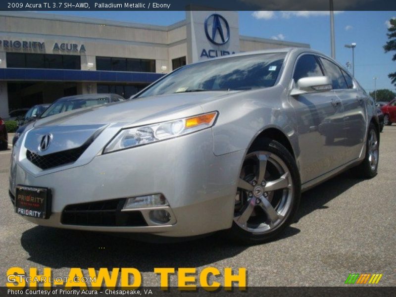 Palladium Metallic / Ebony 2009 Acura TL 3.7 SH-AWD