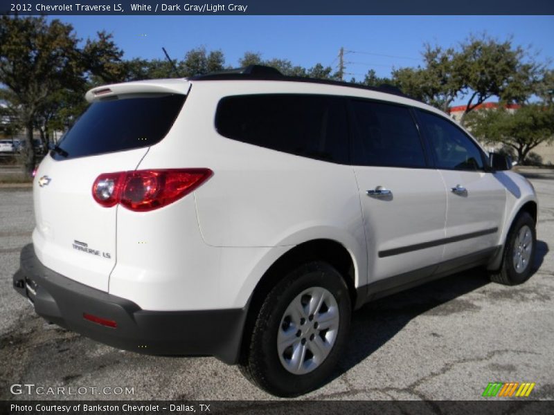 White / Dark Gray/Light Gray 2012 Chevrolet Traverse LS