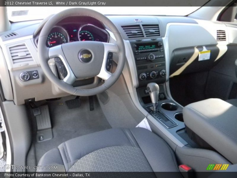 White / Dark Gray/Light Gray 2012 Chevrolet Traverse LS