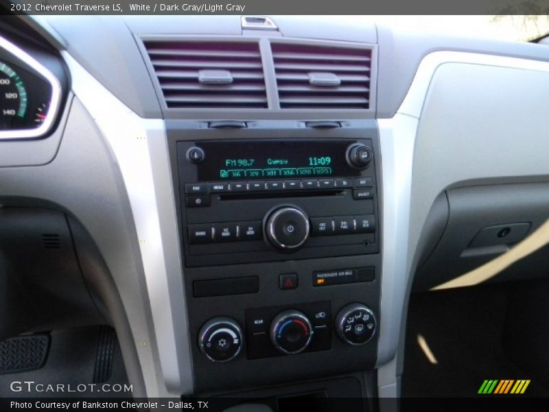 White / Dark Gray/Light Gray 2012 Chevrolet Traverse LS