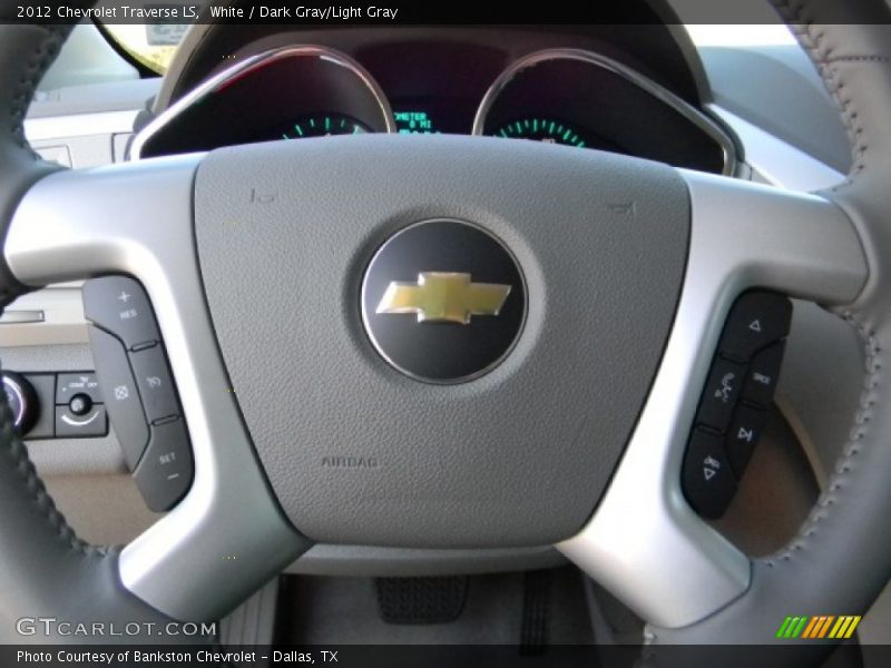 White / Dark Gray/Light Gray 2012 Chevrolet Traverse LS