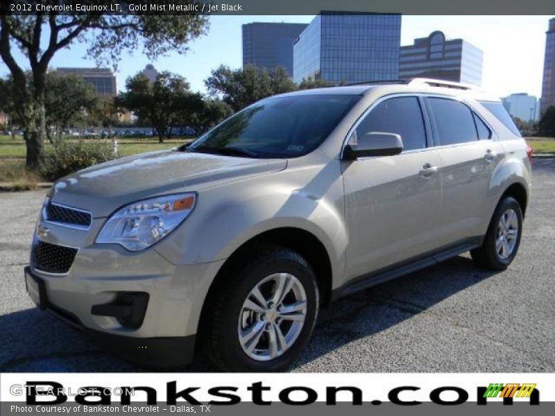 Gold Mist Metallic / Jet Black 2012 Chevrolet Equinox LT