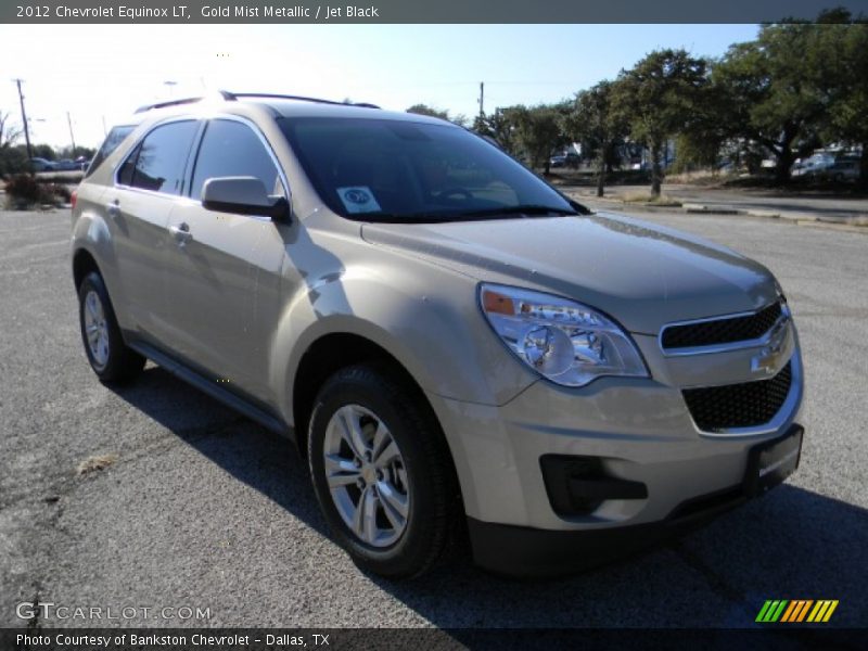 Gold Mist Metallic / Jet Black 2012 Chevrolet Equinox LT