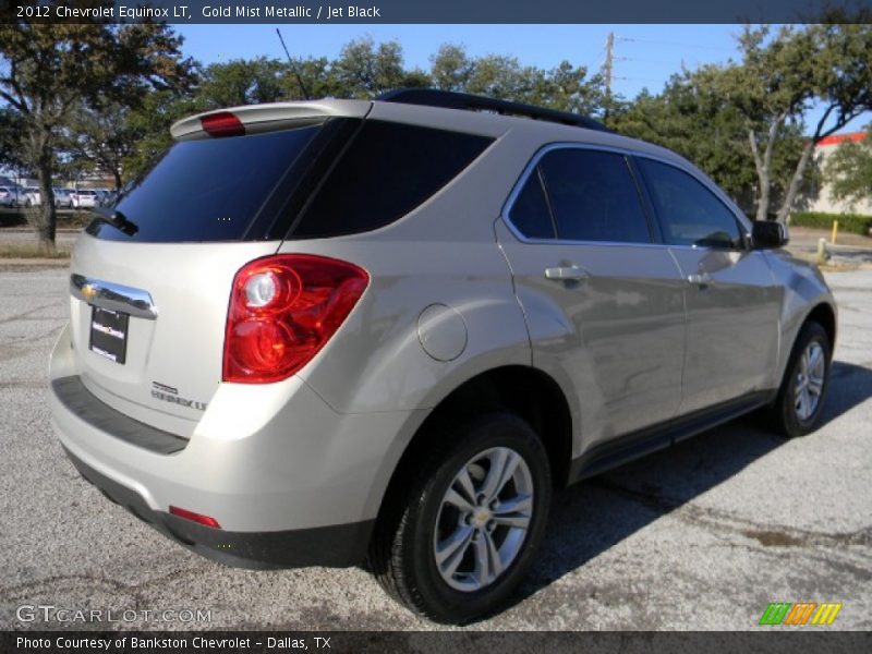 Gold Mist Metallic / Jet Black 2012 Chevrolet Equinox LT
