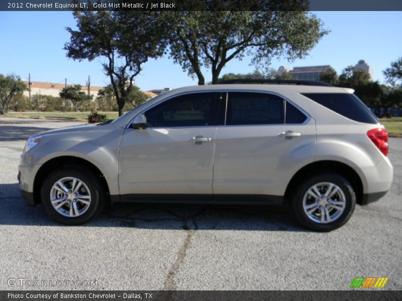 Gold Mist Metallic / Jet Black 2012 Chevrolet Equinox LT