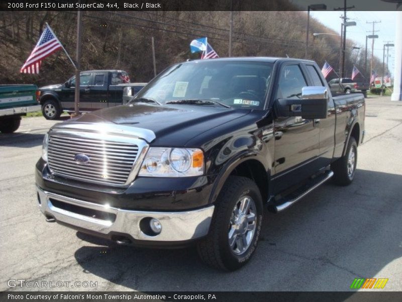 Black / Black 2008 Ford F150 Lariat SuperCab 4x4
