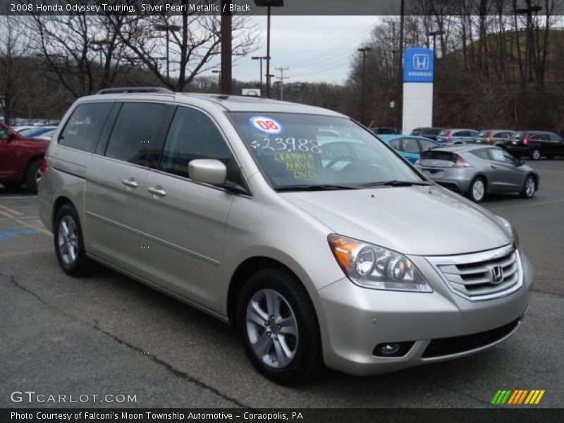 Silver Pearl Metallic / Black 2008 Honda Odyssey Touring