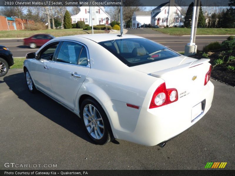 Summit White / Cocoa/Cashmere 2010 Chevrolet Malibu LTZ Sedan