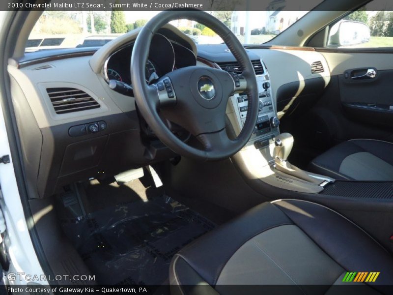 Summit White / Cocoa/Cashmere 2010 Chevrolet Malibu LTZ Sedan