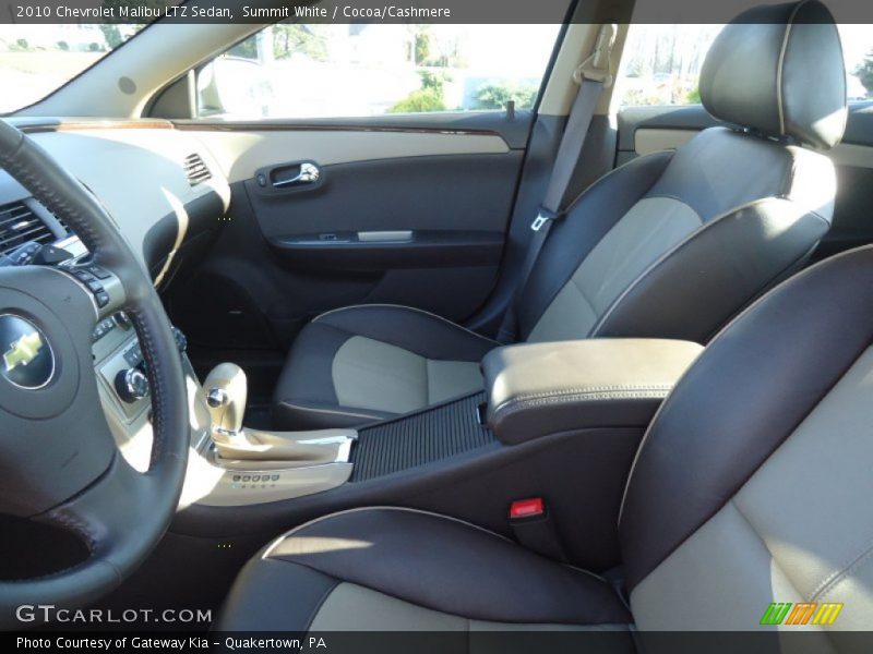 Summit White / Cocoa/Cashmere 2010 Chevrolet Malibu LTZ Sedan