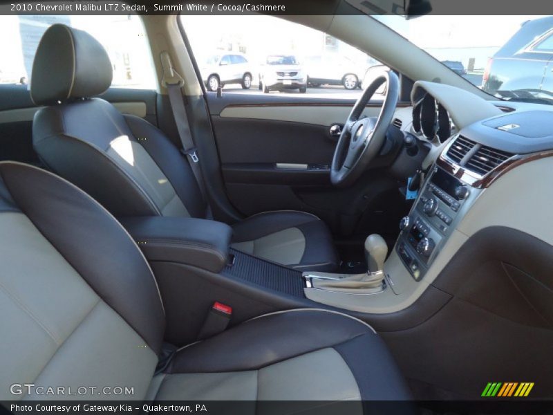 Summit White / Cocoa/Cashmere 2010 Chevrolet Malibu LTZ Sedan