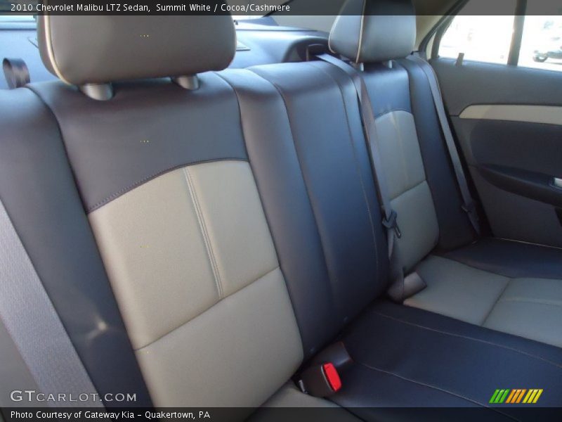 Summit White / Cocoa/Cashmere 2010 Chevrolet Malibu LTZ Sedan