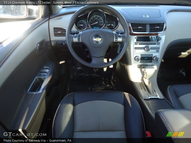 Summit White / Cocoa/Cashmere 2010 Chevrolet Malibu LTZ Sedan