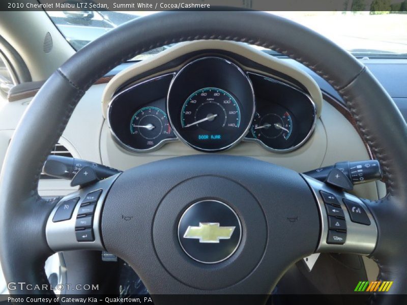 Summit White / Cocoa/Cashmere 2010 Chevrolet Malibu LTZ Sedan