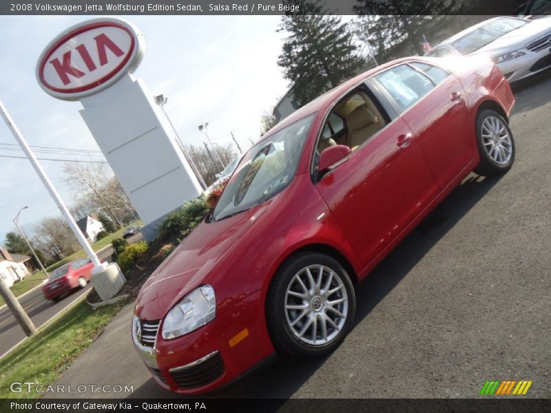 Salsa Red / Pure Beige 2008 Volkswagen Jetta Wolfsburg Edition Sedan
