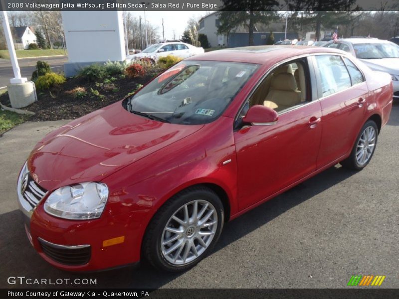 Salsa Red / Pure Beige 2008 Volkswagen Jetta Wolfsburg Edition Sedan