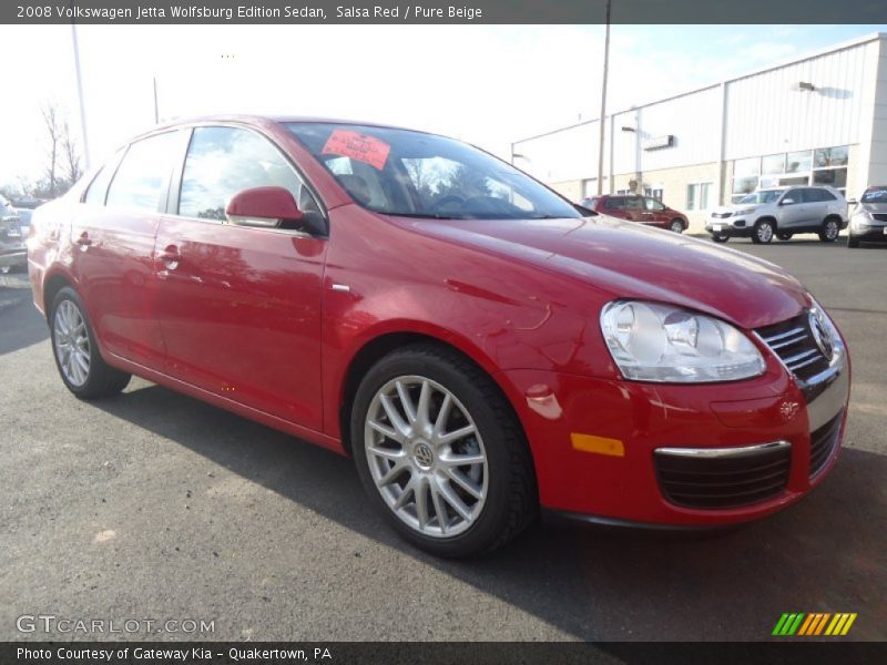 Salsa Red / Pure Beige 2008 Volkswagen Jetta Wolfsburg Edition Sedan