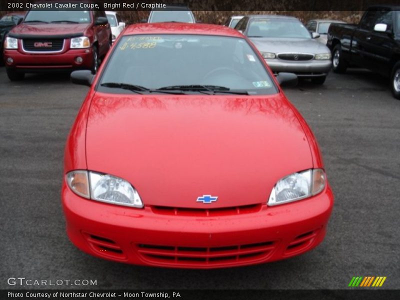 Bright Red / Graphite 2002 Chevrolet Cavalier Coupe