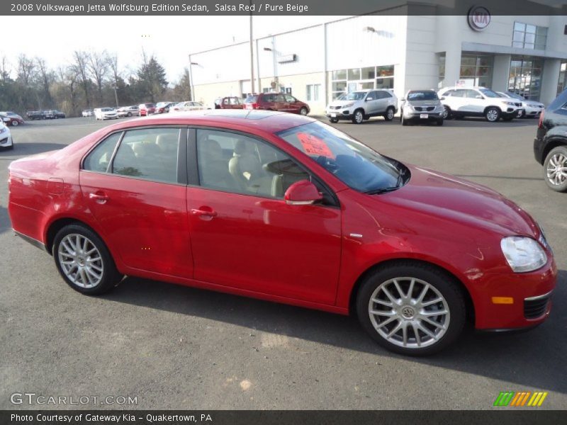 Salsa Red / Pure Beige 2008 Volkswagen Jetta Wolfsburg Edition Sedan