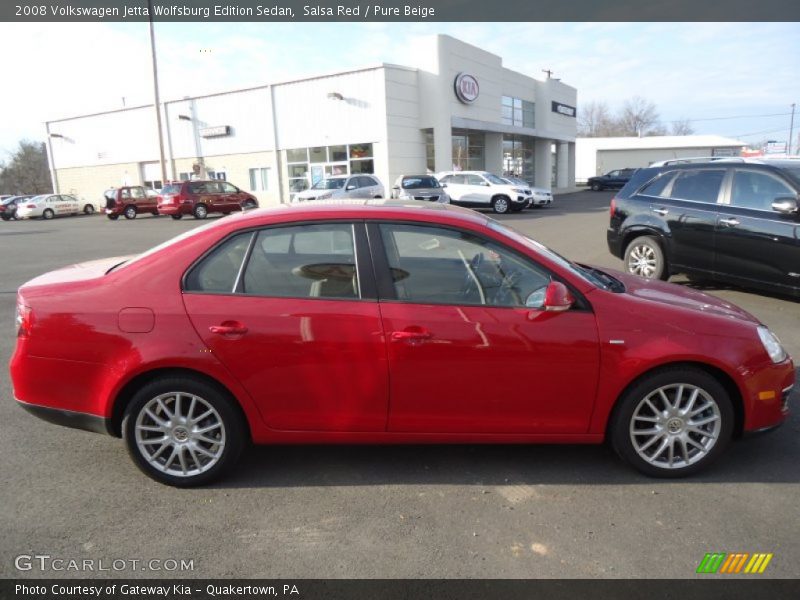 Salsa Red / Pure Beige 2008 Volkswagen Jetta Wolfsburg Edition Sedan