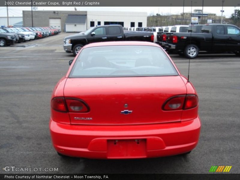 Bright Red / Graphite 2002 Chevrolet Cavalier Coupe