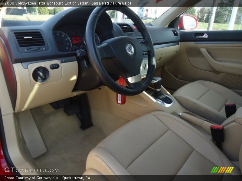 Salsa Red / Pure Beige 2008 Volkswagen Jetta Wolfsburg Edition Sedan