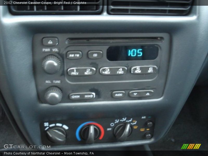 Bright Red / Graphite 2002 Chevrolet Cavalier Coupe